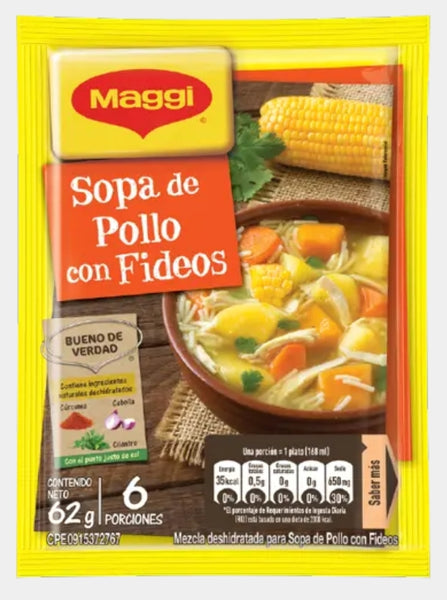 Sopa de Pollo con Fideos Maggi 62g